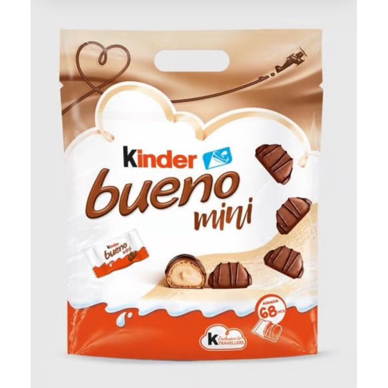 kinder bueno mini 68 ชิ้น ถุงใหญ่