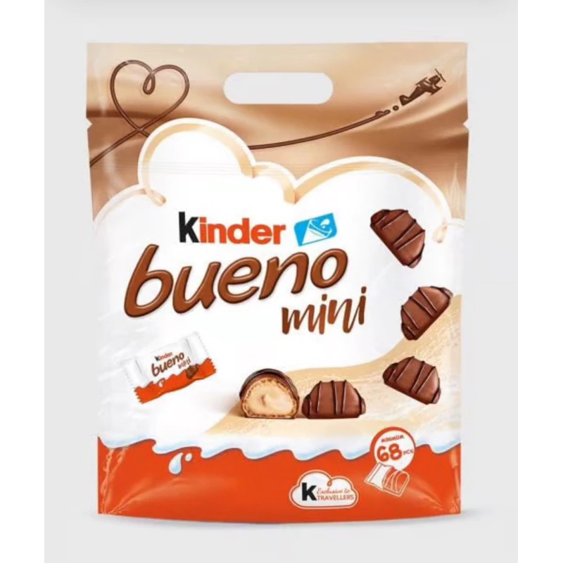 kinder bueno mini 68 ชิ้น ถุงใหญ่