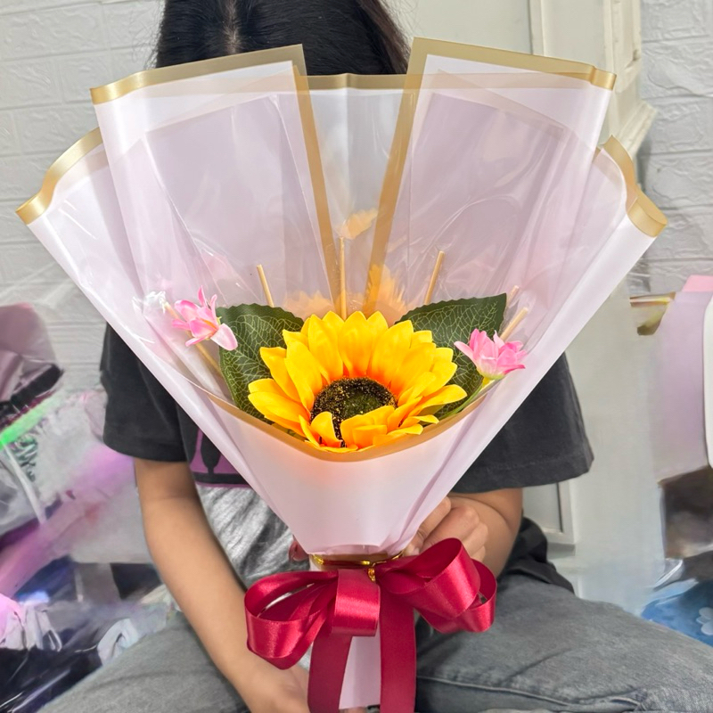 ช่อธนบัตร 5 ใบ พร้อมดอกไม้ประดิษฐ์ - รูปที่ 6