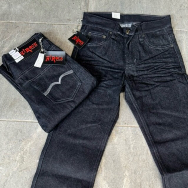 Hirock ผ้าดิบ16oz ป้ายแดงขากระบอกแถมป้ายพร้อมตะขอฟรี