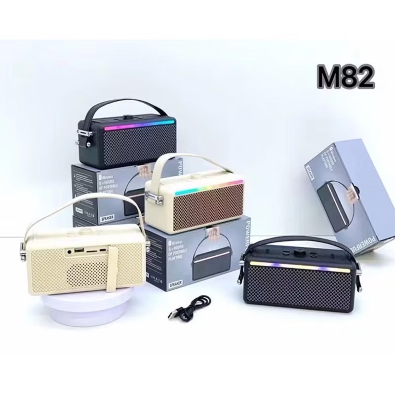 M82 Bluetooth ลำโพงบลูทูธ ลำโพงพา มีหูหิ้ว เสียงดี เบสแน่น