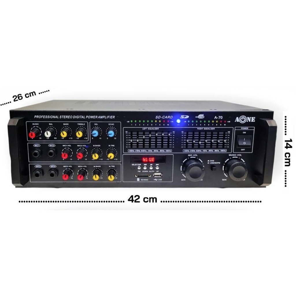 แอมป์ขยายเสียง เครื่องขยายเสียง power amplifier BLUETOOTH USB MP3 SD CARD
