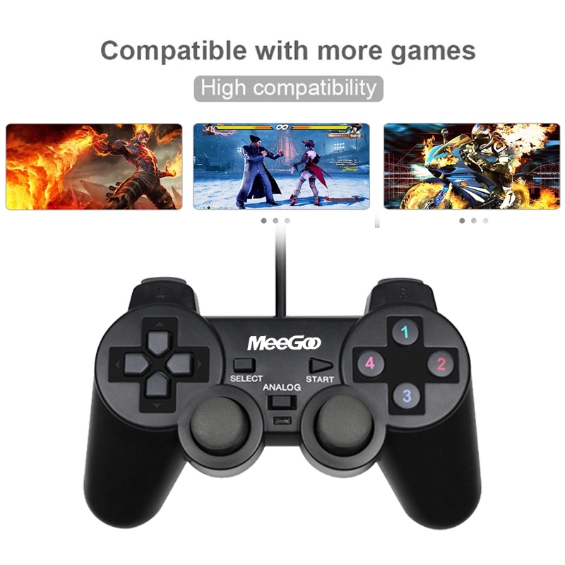 MeeGoo จอยสติ๊กเกมแบบมีสาย USB Joy stick จอยเกมส์ คอนโทรลเลอร์ For PC/Windows