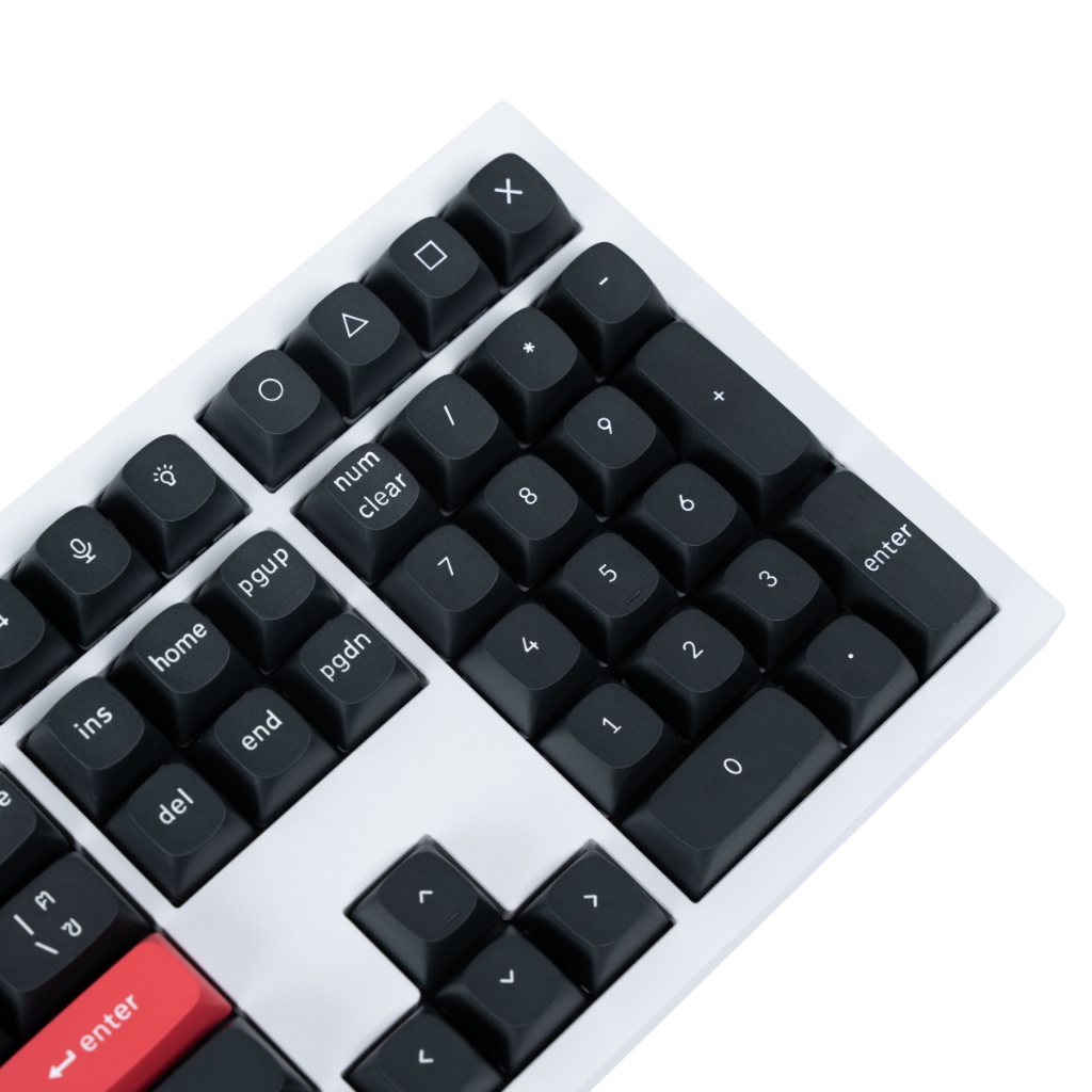 Keychron Keycap set คีย์แคป Double - Shot Black & White Keycap set