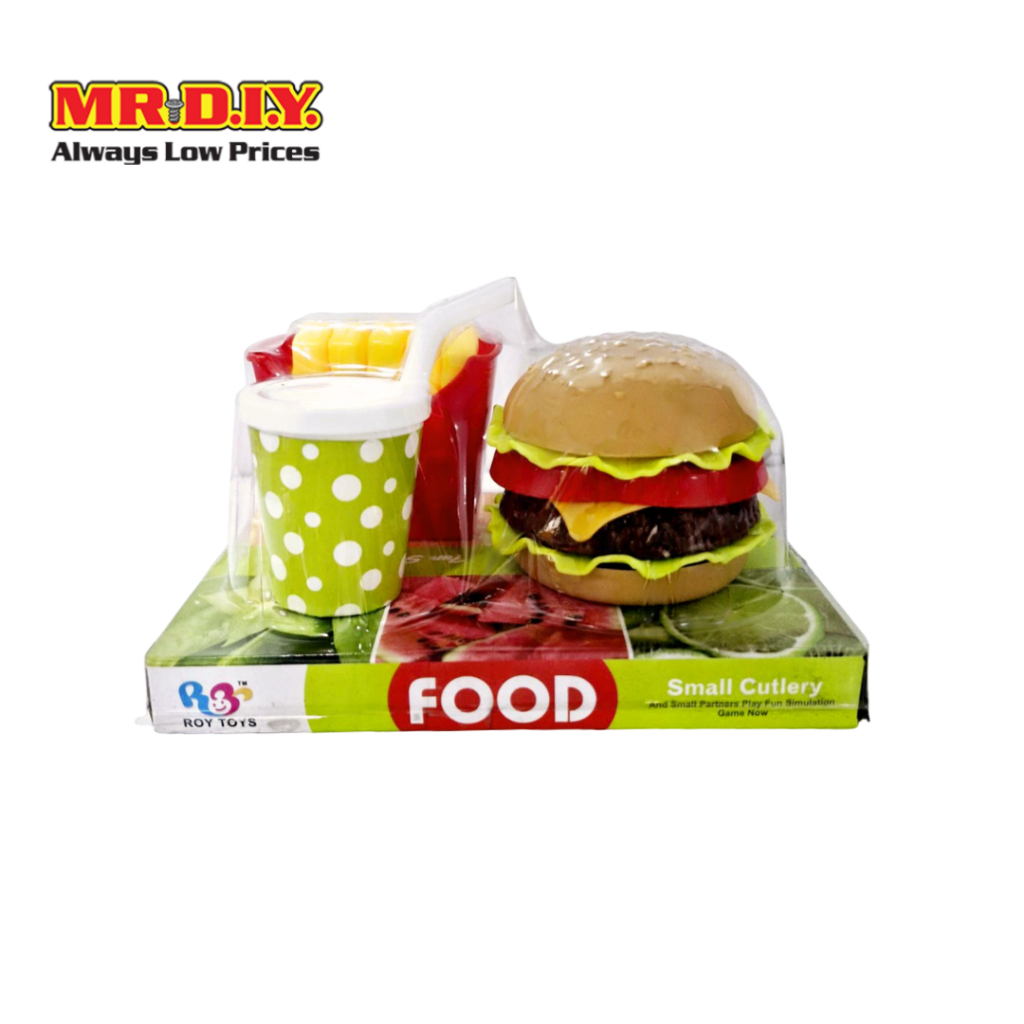 ROY TOYS ชุดของเล่นร้านฟาสฟู๊ดส์ 1 เซ็ต 3 ชิ้น (คละสีแก้ว)