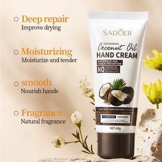 Sadoer Coconut Oil Hand cream ( ใหม่ ) ครีมทามือ น้ำมันมะพร้าว 60g.