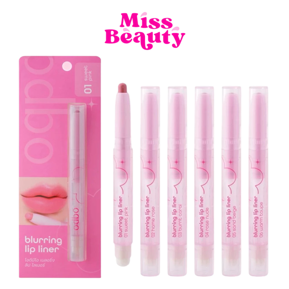 OD5024 ODBO Blurring Lip Liner โอดีบีโอ เบลอริ่ง ลิป ไลเนอร์ เขียนขอบปาก พร้อมแปรงเบลนด์ลิปในด้าม 2 กรัม