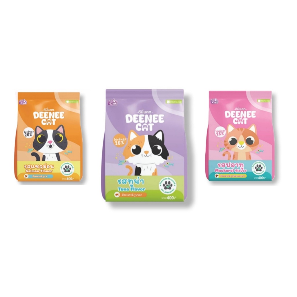 Deenee Cat อาหารเม็ด สำหรับแมวทุกสายพันธุ์ 400g