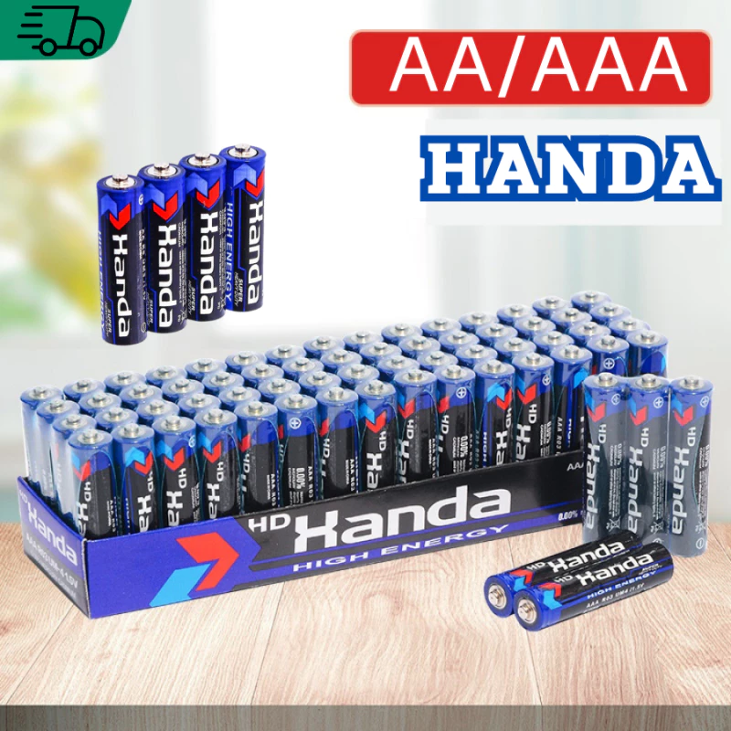ถ่านAAA ถ่านAA ยี่ห้อ Handa เหมาะสำหรับรีโมท อุปกรณ์อิเล็คทรอนิกส์ต่างๆ