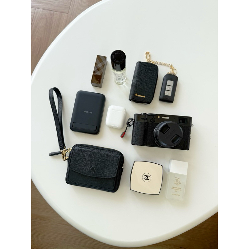 Key Zip Around กระเป๋าเก็บกุญแจ หนังวัวแท้ , key bag