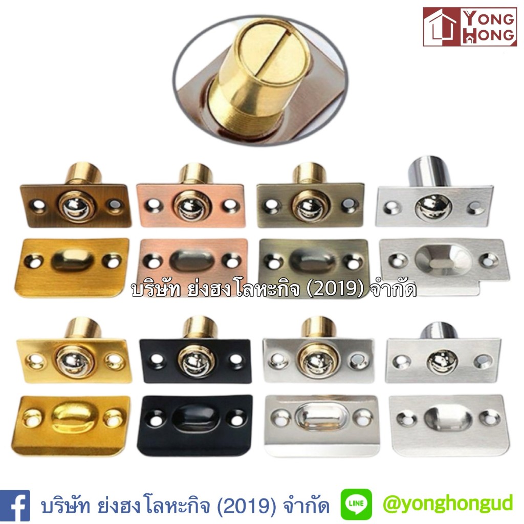 ตัวประคองบานสวิงประตู Closet Door Ball Catch, Cabinet Gate Spring Roller Ball Door Stopper BC002-SS BC002-BL BC002-AC