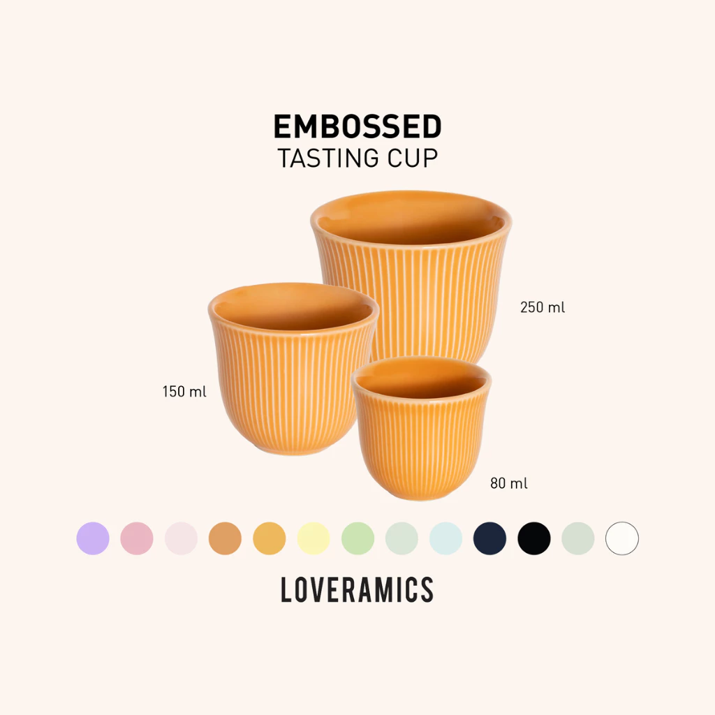 LOVERAMICS แก้วกาแฟเซรามิค รุ่น EMBOSSED TASTING CUP