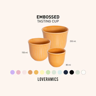 LOVERAMICS แก้วกาแฟเซรามิค รุ่น EMBOSSED TASTING CUP