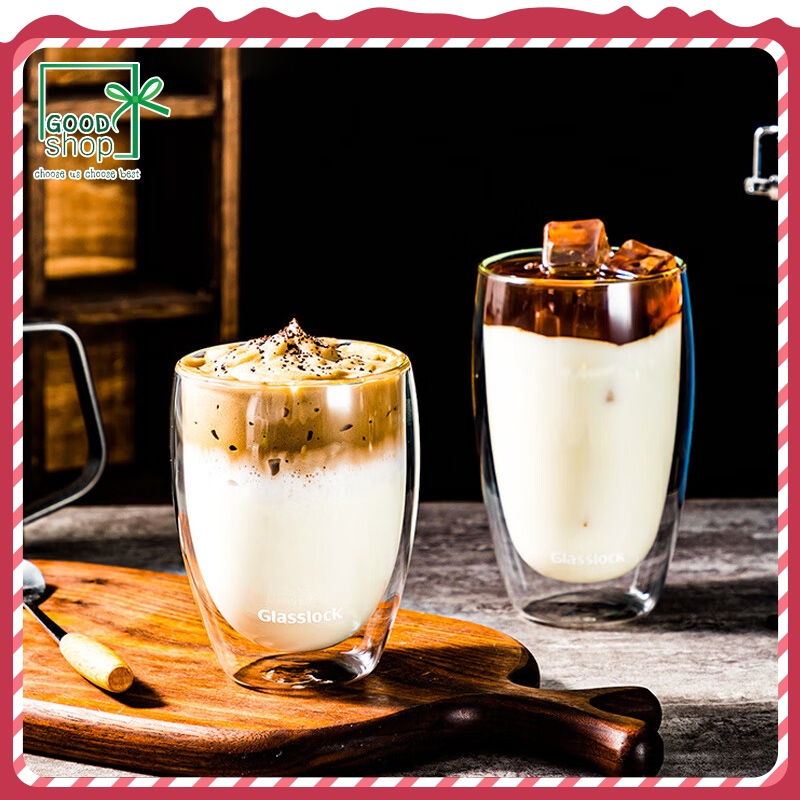 ถ้วยกาแฟสองช ของแทั คัพแก้ว แก้วเก็บความเย็น tyeso ของแทั แก้ว 2 ชั้น เก็บความเย็น