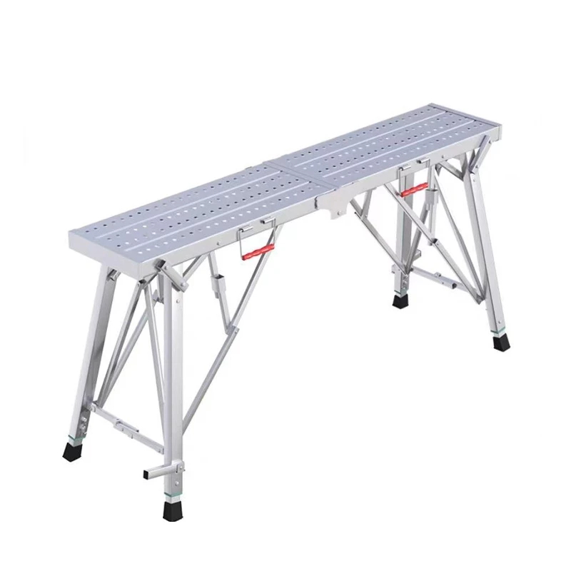 นั่งร้าน นั่งร้านเหล็ก บันไดพับได้ 140/180/200cm*30cm รับน้ำหนัก 500 KG ปรับความสูง Horse stool - รูปที่ 6