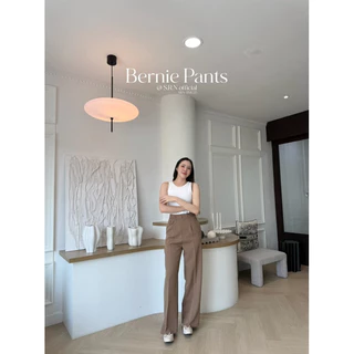 SRN-25 | Bernie Pants กางเกงทรงกระบอกกลาง กระดุมปั๊ม (XS-3XL)