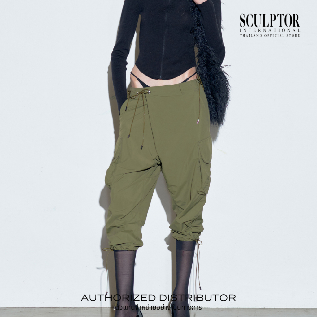 SCULPTOR® กางเกง Cuffed Hem Cargo Trousers