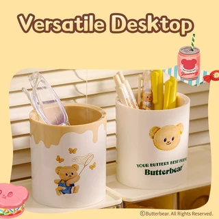 (ButterBear X Deli) กล่องใส่ปากกา แก้วใส่ปากกา จัดเก็บเครื่องเขียน หมีเนย บัตเตอร์แบร์ (2สี/ลาย)