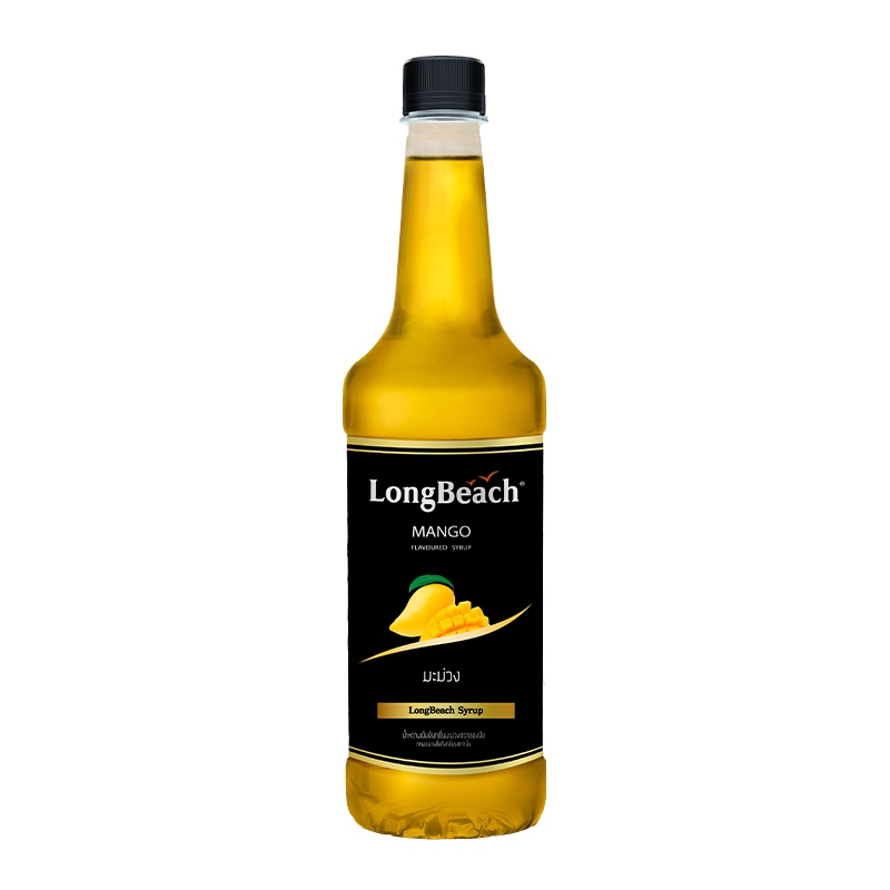 หมดอายุ 05/2025 ลองบีชไซรัปมะม่วง 740 มล. LongBeachMangoSyrup 740 ml. รหัส 0244