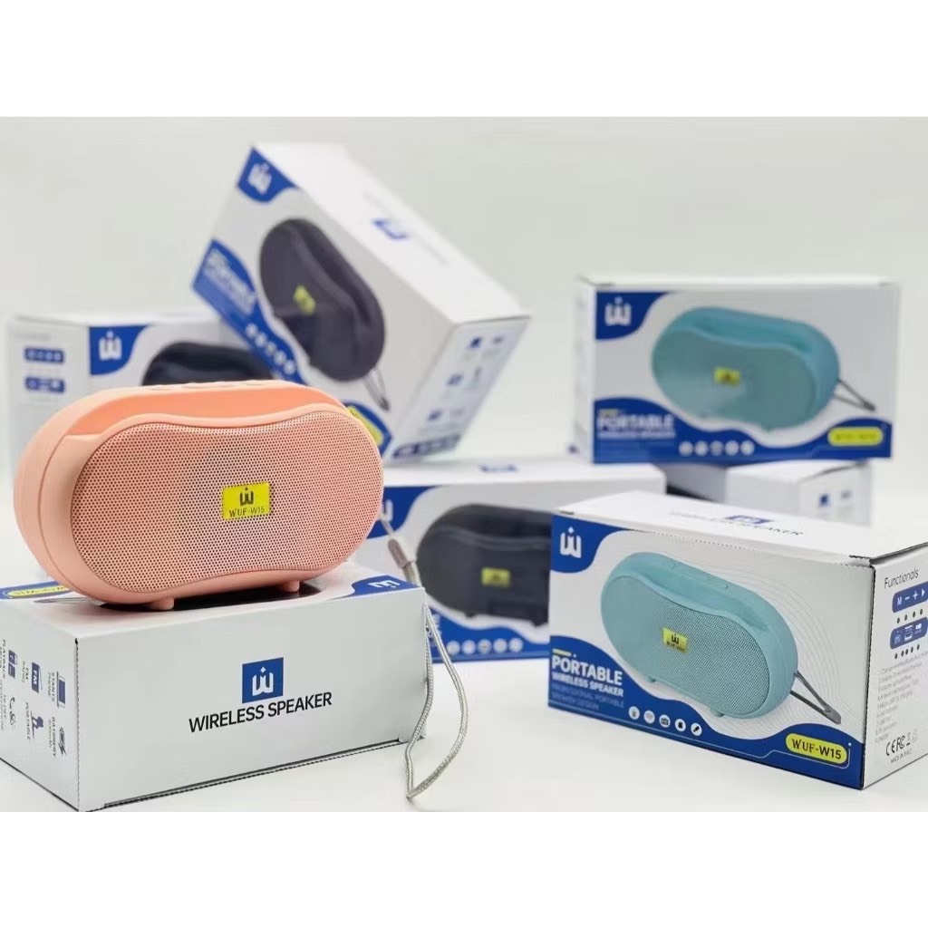 WUF-W15 ลำโพงบลูทูธ มินิ เปิดได้นานหลายชั่วโมง เบสหนัก เสียง ดีมากๆ ขนาด พกพา  ไปได้ทุกที่ Ying0707.