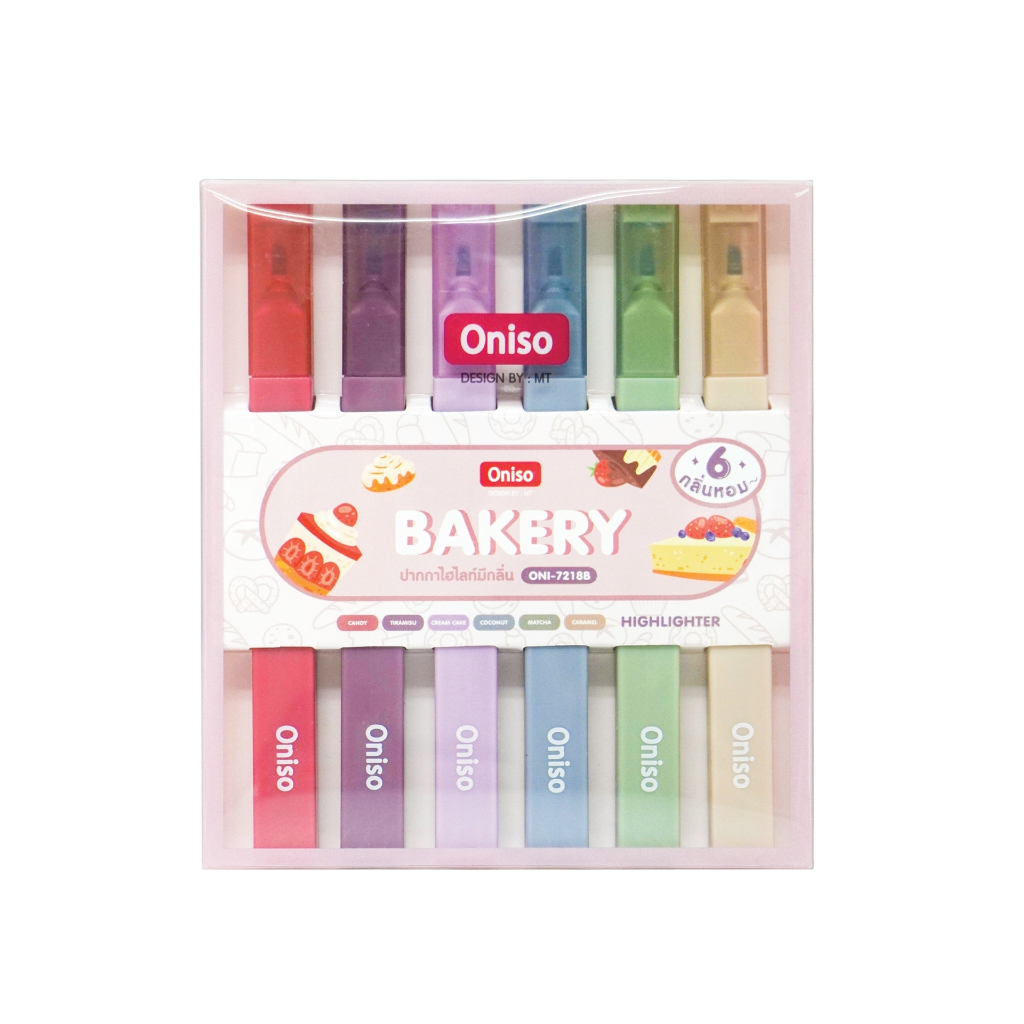 ปากกาไฮไลท์มีกลิ่น ONISO Highlighter กลิ่น Bakery กับ Flower