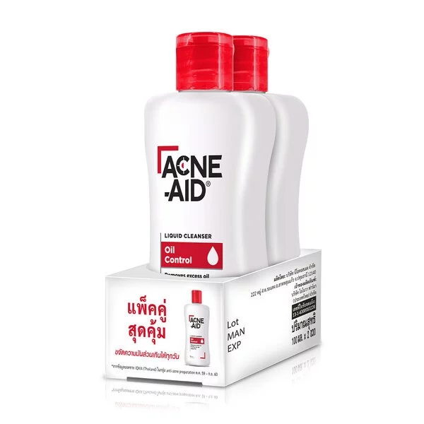 *ACNE-AID LIQUID CLEANSER 100 ML แอคเน่-เอด ลิควิด เคลนเซอร์ สำหรับผิวมัน เป็นสิวง่าย 100 มล.
