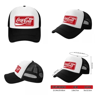 หมวกแก็ป หมวกเบสบอล หน้าบุฟองน้ำ หลังตาข่าย สกรีน Coca-Cola classic ด้วย Flex pu ขอบเรียบ สวย คมชัด