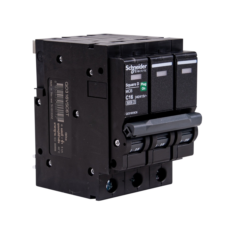 Schneider Miniature Circuit Breaker QOvs breaker 6kA 3 Pole, 10-63A