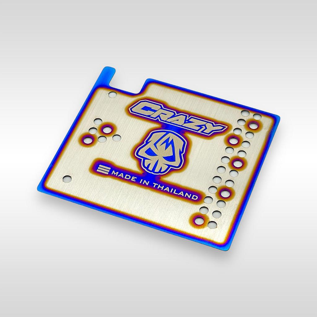 กรอบป้าย พ.ร.บ. แบบ 2 แบรนด์ CRAZY CAR รถยนต์ สแตนเลส