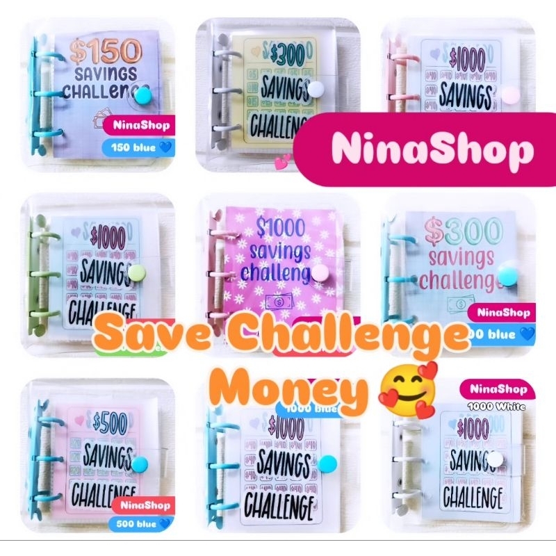 สมุดออมเงิน พร้อมส่ง Saving Challenge Money พร้อมบรรจุซองใส