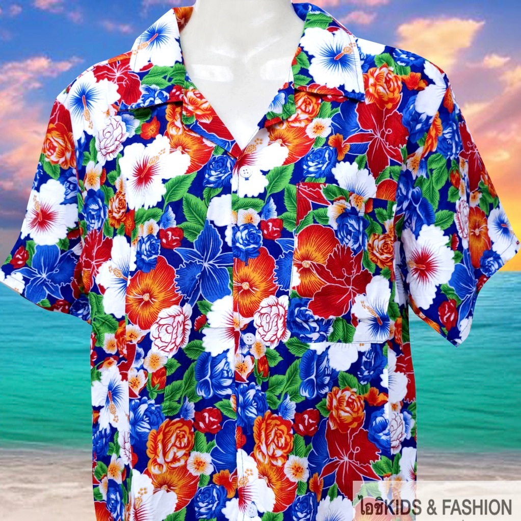 เสื้อเชิ้ตวินเทจ ผ้านิ่มมมาก เสื้อฮาวาย พร้อมส่ง ผ้าดี ไม่ร้อน