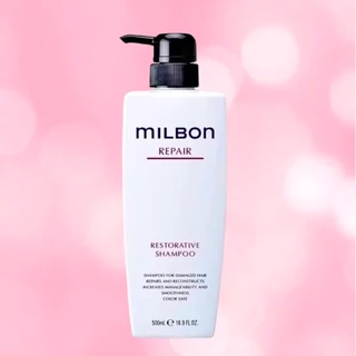 MILBON RESTORATIVE REPAIR 500 ML.แชมพู+ทรีทเม้น สำหรับผมแห้งเสีย ซ่อมแซมผมเสียได้อย่างล้ำลึก