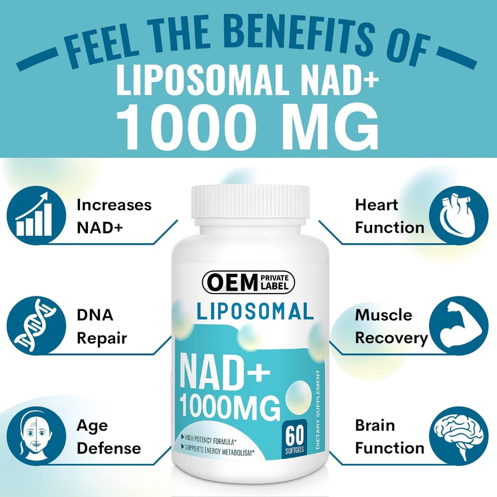 NMN แคปซูล นิโคตินาไมด์ โมโนนิวคลีโอไทด์ (Nicotinamide Mononucleotide) NAD+ 250mg 60 แคปซูล นำเข้าจากสหรัฐอเมริกา