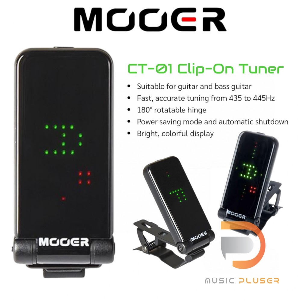 Mooer CT-01 Clip-On Tuner จูนเนอร์เเบบหนีบของใช้ได้ทั้งไฟฟ้าและเบสใช้งานได้อย่างรวดเร็วเพียงแค่กดเปิ