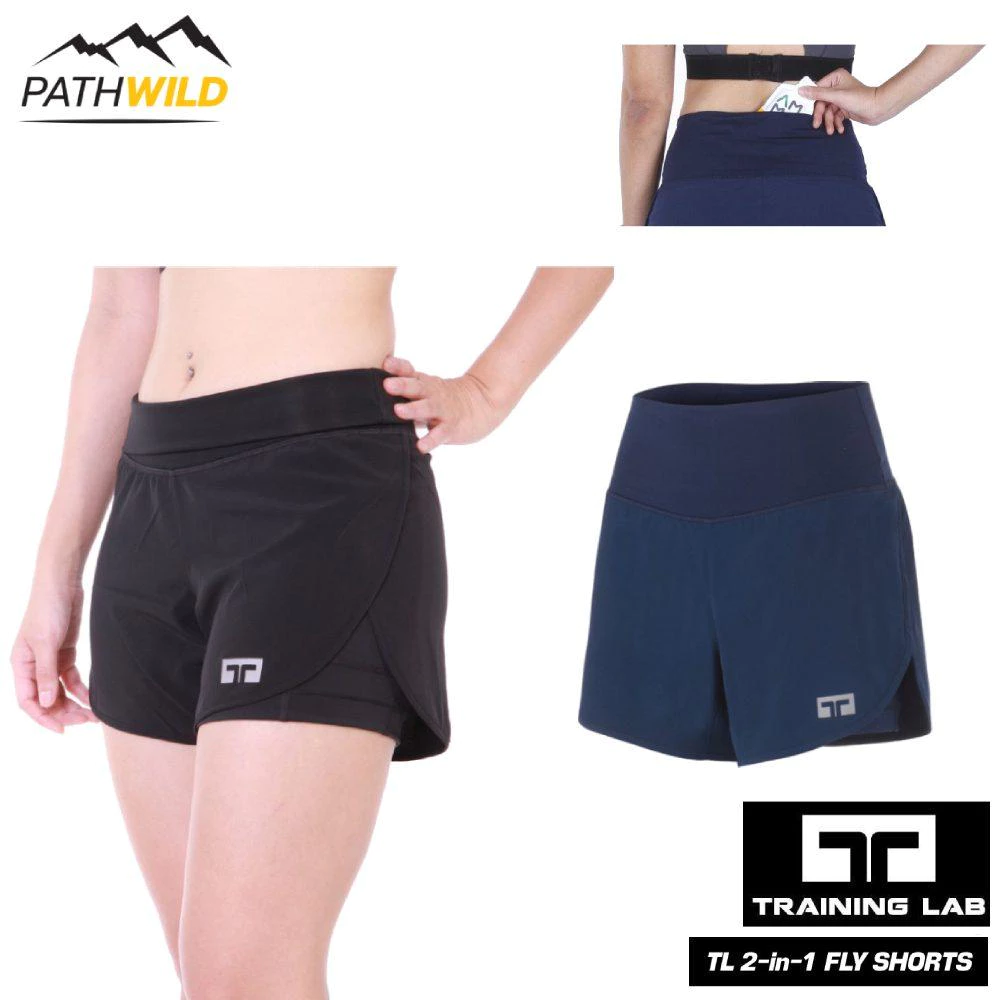 TRAINING LAB WOMEN 2 IN 1 FLY SHORTS กางเกงวิ่ง เนื้อผ้าเบา ระบายอากาศดี มีซับในกระชับกล้ามเนื้อ สำหรับผู้หญิง