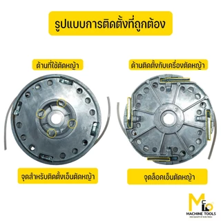 ตลับเอ็น จานเอ็น ตัดหญ้า อลูมิเนียม ใช้เอ็นได้ถึง 4mm ระบบคลิบล็อคง่าย ใช้ได้กับเครื่องทุกรุ่นทุกยี่ห้อ