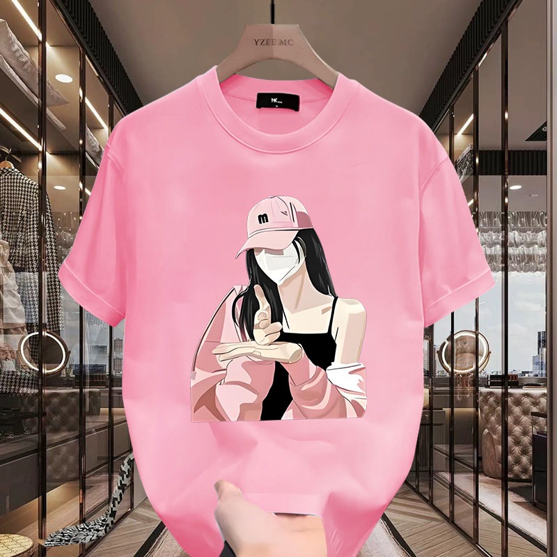D1071(พร้อมส่งทุกสี）เสื้อยืดแขนสั้น ผ้านุ่มใส่สบายฯ มี7สีหลายไซส์เลือกได้ S-3XL