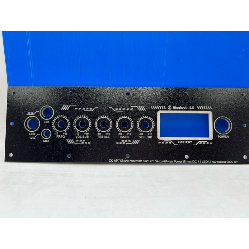 เพลทลำโพงบูลทูธงานไฟ ZK-APTX3 ย้าย ช่องเพลท5*25cm วัตแบตดิจิตอล - รูปที่ 3