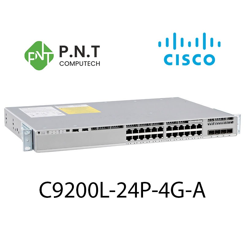 Cisco Catalyst 9200L 24-port PoE+, 4 x 1G, Network Advantage Switch (C9200L-24P-4G-A)