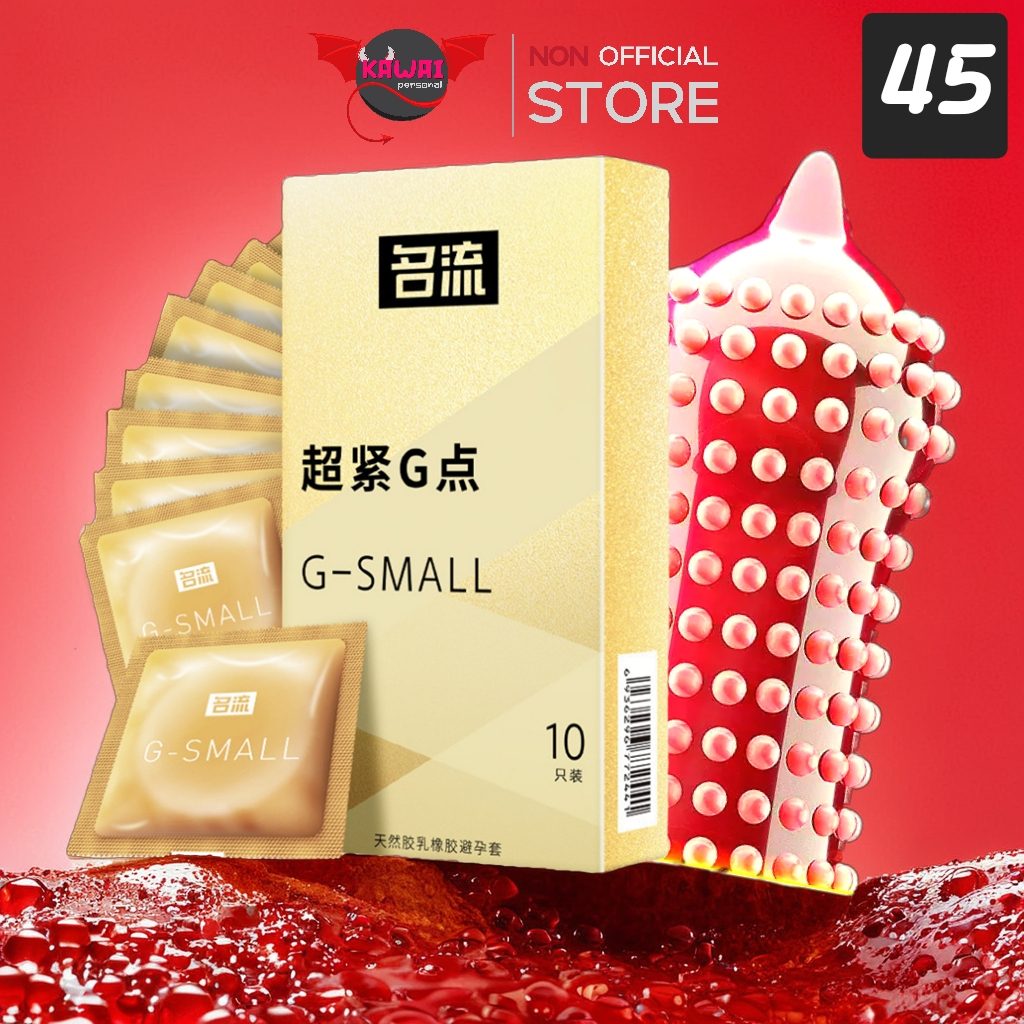 ถุงยางอนามัย ไซส์ 45+-2 ชนิด ขรุขระ ปุ่ม, บาง เพิ่มไฮยาลูรอน