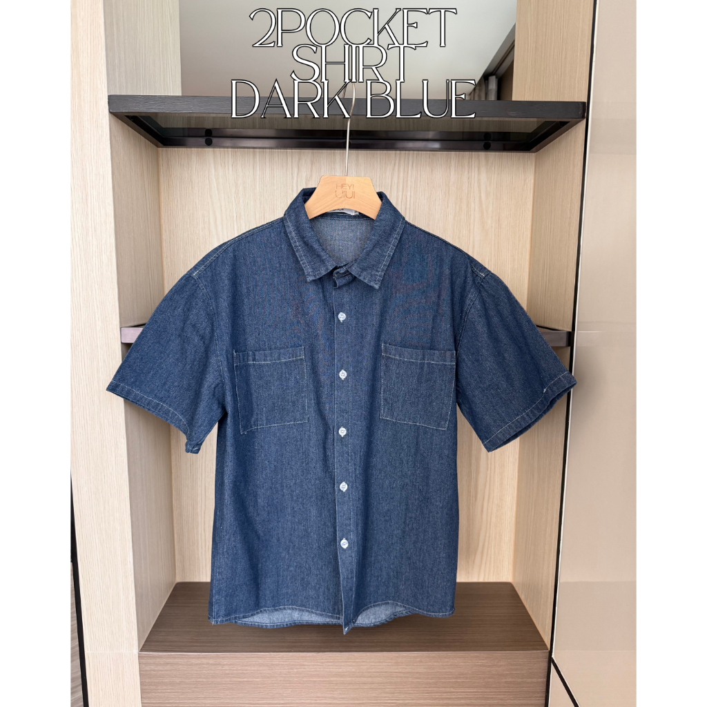 UIUI | 2POCKET DENIM SHIRT เสื้อเชิ้ตกระดุม กระเป๋าหน้า รูปที่ 5