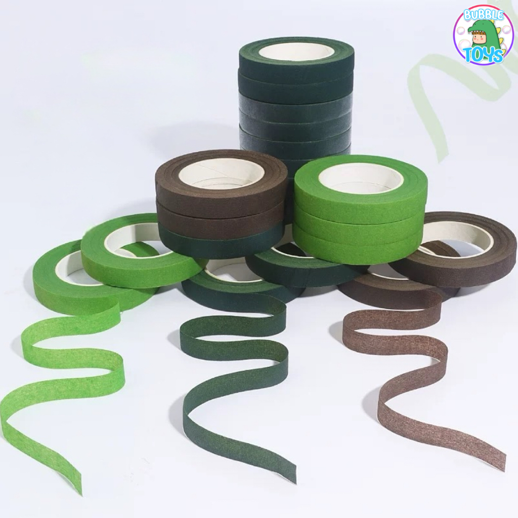(พร้อมส่ง🇹🇭) ฟลอร่าเทป เทปพันก้าน ดอกไม้ งานฝีมือ DIY Flora Tape 27m ก้านลวดดอกไม้ เทปดอกไม้ประดิษฐ์ - รูปที่ 5