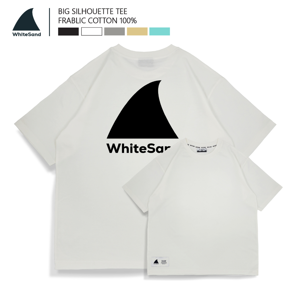 เสื้อยืดโอเวอร์ไซส์ ผ้าคอตตอน ลาย Symbol | WhiteSand Big Silhouette Tee | มินิมอล ใส่สบาย