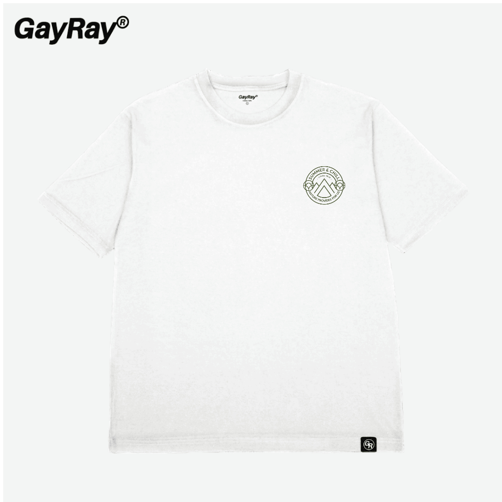 เสื้อโอเวอร์ไซส์ Cotton 100%GayRay ⎰SUMMER CHILL⎱  เสื้อยืดโอเวอร์ไซส์ Oversize เสื้อยืดผู้ชาย ผู้หญิง สตรีทแฟชั่น