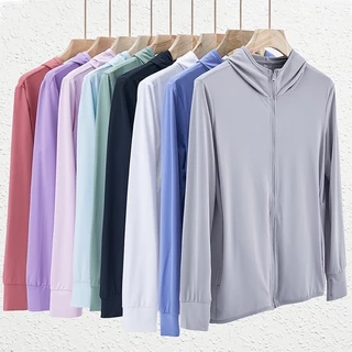 เสื้อคลุมกัน UV มีฮู้ด (GC-420) ใ่สบาย ระบายอากาศดีเยี่ยม ดีไซน์สวย ทอผ้าด้วยเทคนิค Coolmax