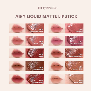 MELYNN - AIRY Liquid Matte Lipstick ลิปแมทรุ่นใหม่เบาสบายปากสีชัดกลบปากคล้ำ