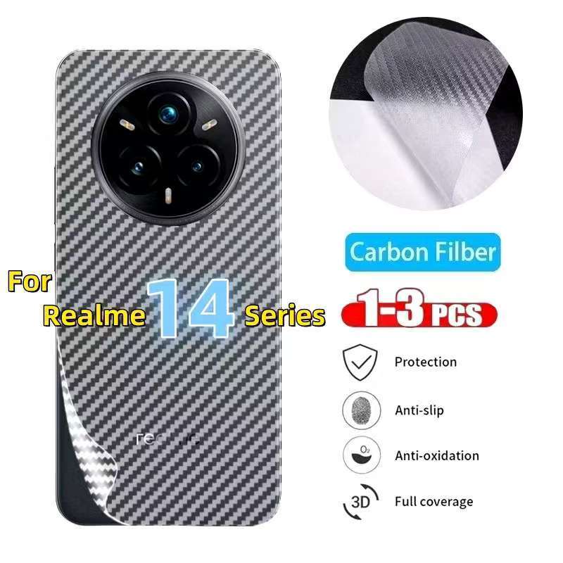 Realme 14 Pro Plusตรงรุ่น(พร้อมส่งในไทย)ฟิล์มหลังลายเคฟล่าOPPO realme 14x 5G/realme 14Pro 5G/realme 