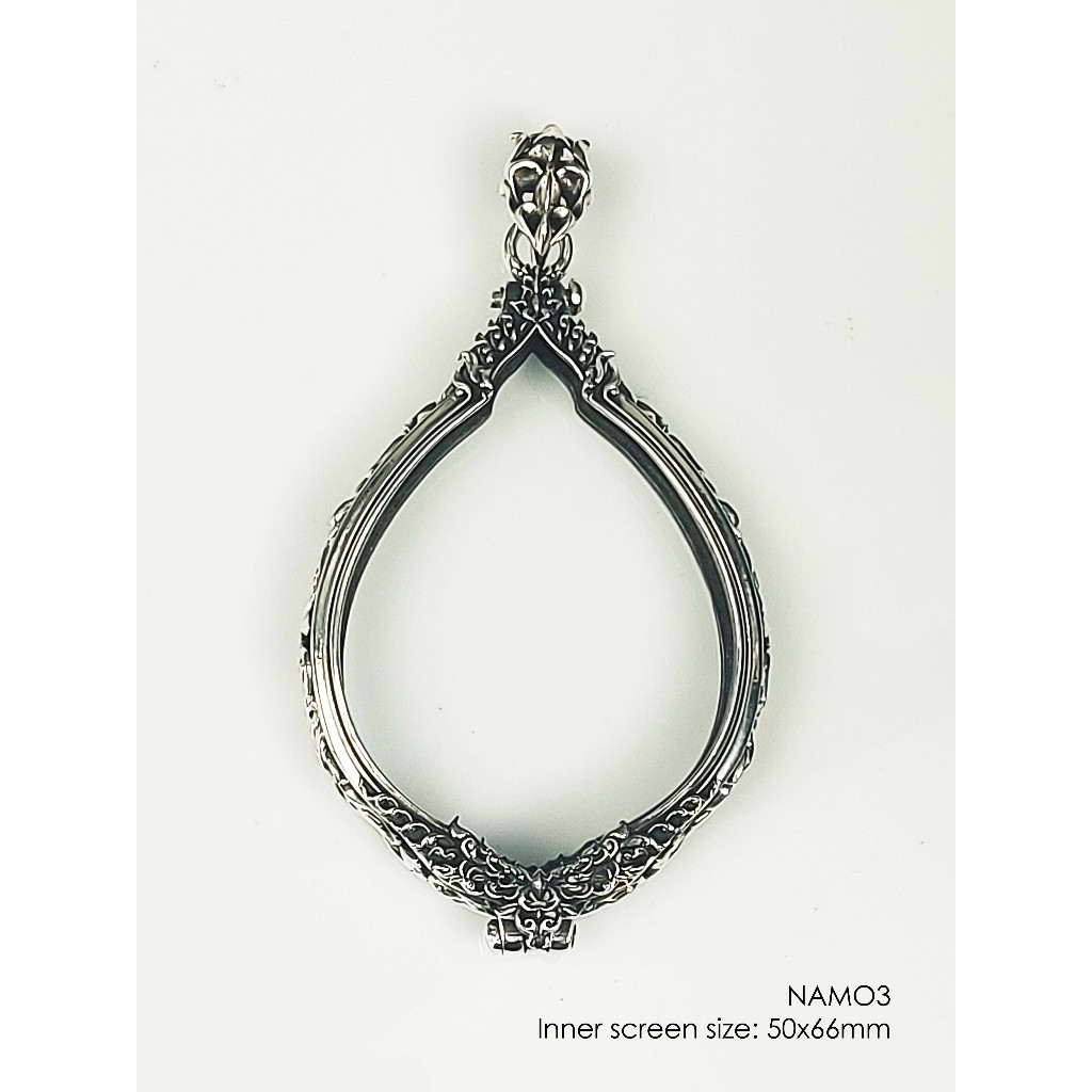NAMO3Silver925 casing inner screen size 50x66mm กรอบพระเงินแท้925 ขนาดใหญ่จัมโบ้