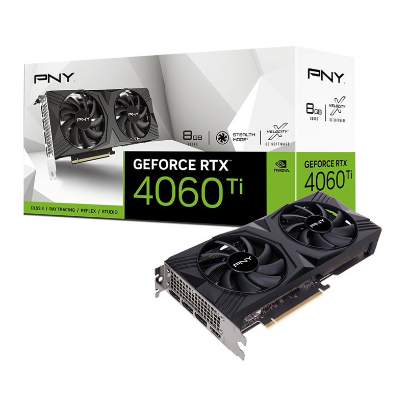 VGA PNY RTX4060Ti VERTO DUAL FAN 8GB (การ์ดจอมือสอง)