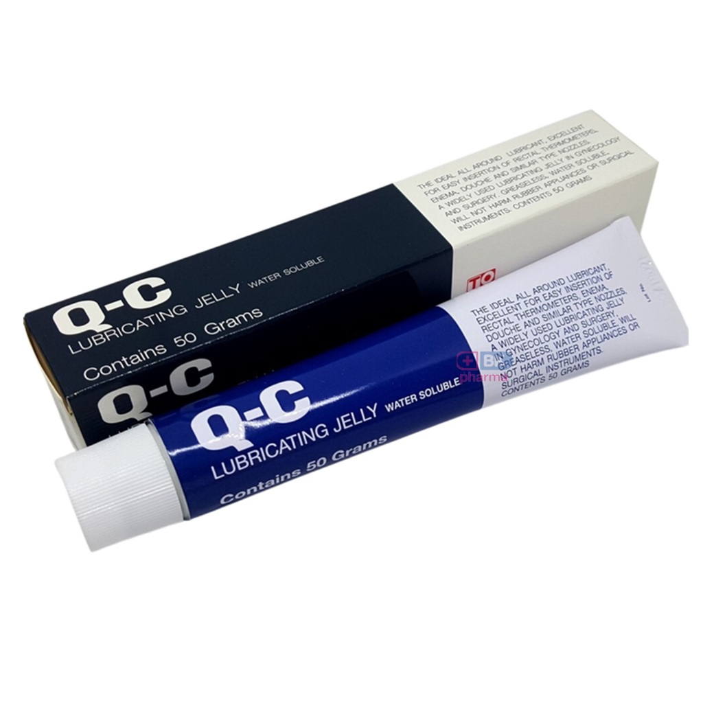 เจล QC เจลหล่อลื่น Q-C Jelly Lubricating Jelly Water Soluble 50 กรัม ของแท้ 1 กล่อง